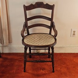 Antique Carved Wood Side Chair #89
