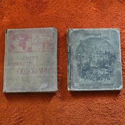 Lot Of 2 Antique Georgraphy Books Copyright 1895 And 1881  #91