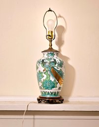 Early 20th Century Vintage Japanese Gold Imari Vase Lamp (stamped) #99