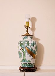Early 20th Century Vintage Japanese Gold Imari Vase Lamp (Stamped) #100