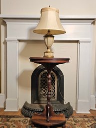 Mid-Century Borghese Gilded Table Lamp Heavy 22' Tall  #110