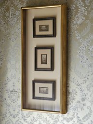 Set Of 3 Framed Vintage Balmoral Castle Paintings 1926 - Frame Measures 24.5 X 10.5  #129