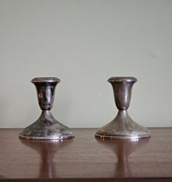 Empire Weighted Sterling Silver Candlesticks  #213