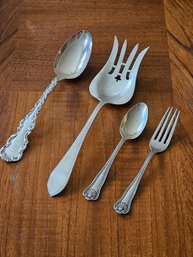 Shreve Crump & Low Co. Sterling Silver Fork, 2 Sterling Silver Spoons And Fork  #214