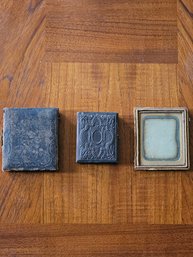 Lot Of 3 Historic Daguerreotype Photographs In Union Cases #218