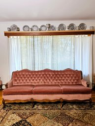 Vintage Dunmore Furniture Industries Pink Velvet Sofa #3