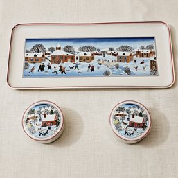 Vintage Villeroy & Boch Tray And Round Trinkets #15