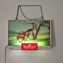 Rare Vintage Budweiser Clydesdale Horse Light Up Sign  #29