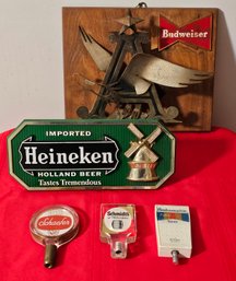 Vintage Anheuser Busch Eagle Logo Budweiser Beer Metal And Wood Advertising Sign And Other Collectibles #60