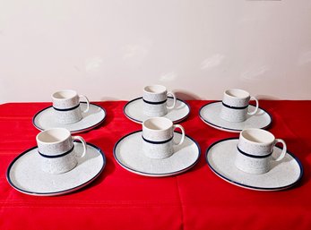 Set Of 6 Vintage Syralite Dishes And Mugs #65