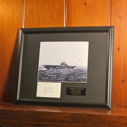 Doolittle Raid On Japan 1942 Black And White Photograph Matted And Framed Charles Nielsen Autograph & Descript