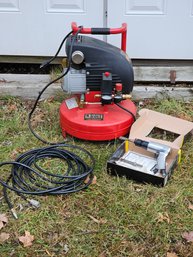 Black Bull Air Compressor And Stanley Air Hammer - Fully Operational #137