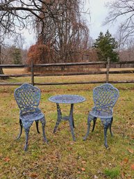 Vintage Cast Aluminum Outdoor Table And Chairs #141