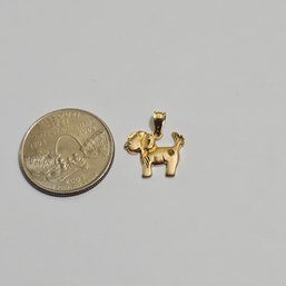 14K Gold Dog Charm 0.9G  #198