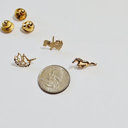 Lot Of Three 14K Yellow Gold Pins 1.95G #207