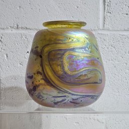 Gorgeous Robert Eickholt 7' Art Glass Vase - Signed And Dated #33