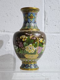 Chinese Cloisonne Floral Vase #40