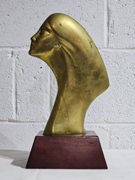 Vintage Modernist Brass Sculpture #52