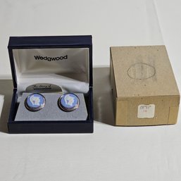 Brand New In Original Box  Wedgewood England Sterling Silver Cufflinks  #170
