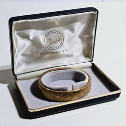 Art Deco Gold Filled GF Signed Bangle Bracelet #176
