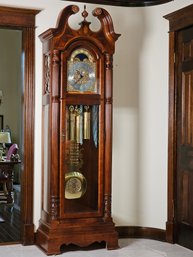 Howard Miller 'Raymour' Broadmour Collection Grandfather Clock Model #610-811 In A Cherry Case Beveled Glass#4