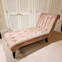 Coffee Color Tufted Chaise Lounge Chair #47