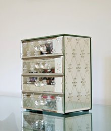 Max Studio Home Mirrored Jewelry Trinket Box 7'H X 6'W X 3.5'D  #91