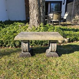 Resin Made Grey Stone Outdoor Garden Bench #120