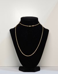 14K Yellow Gold Silk Rope 30 Chain Necklace 8.25 Gr #175