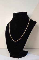 14K Yellow Gold Italy Rope Chain Necklace 18' 12.22 Grams #176