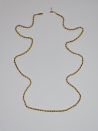 14K Yellow Gold Solid Rope Chain Necklace 27' 8.87 G  #178