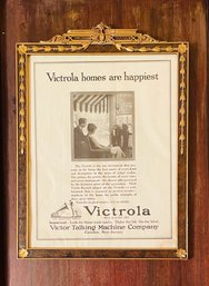 16 X 11.5 Vintage Victor Victrola Phonograph Print In A Beautiful Frame #32