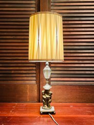 Vintage Cherub Marble Base Lamp #76