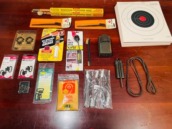 Large Lot Of National Target Silhouette Target Papers,daimon Military Flashlight 1960,cleaning Brushes, Etc 69