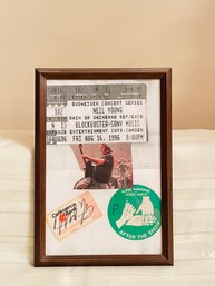 NEIL YOUNG Signed Autograph And Concert Pass #209