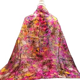 Beautiful Floral Printed Silk Scarf #111