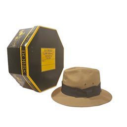 Kangol Design Beige Hat Medium Size And Vintage Hat Bow #80