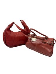 Lot Of 2 Leather Handbag/purse #21