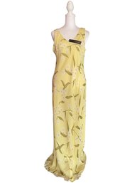 Adrienne Vittadini Floral Chiffon Long Dress With Tag