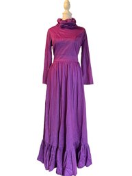 Fabulous Vintage Purple Evening Dress Lot Size 10