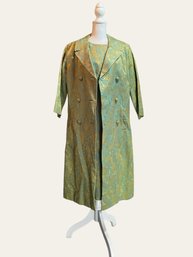 Beautiful Vintage ILGWU Leslie Fay Dress And Coat - Excellent Condition Approximate Size M