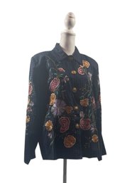 Alex Kin Womens Floral Jacket