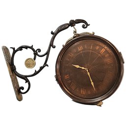 Bombay Double Sided Clock With Wall Bracket (needs Batteries) #230