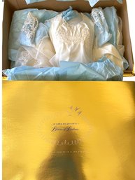 Gorgeous Lifetime Of Loveliness Wedding Dress Cream & White, Veil, Purse/Bag And Amazing Crown In Original Box