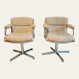 Pair Of Mid-Century Modern Jansko Swivel Lounge Chairs  #104
