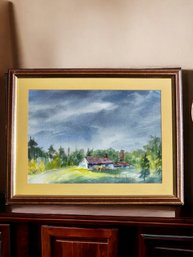 14.5 X 18.5 Original Watercolor Painting By J. Hintersteiner (American 1915-1995) Signed And Framed  #87
