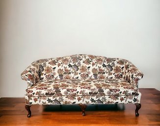 Vintage Queen Anne Style Mahogany Floral Design Sofa/settee - Excellent Condition Like New #22