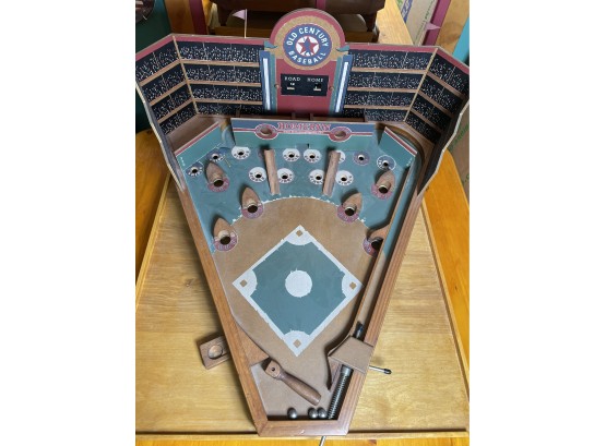 Classic Old Century Wooden Tabletop Pinball Style Baseball Game
