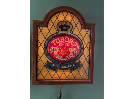 Vintage Tuborg Beer Lighted Beer Sign