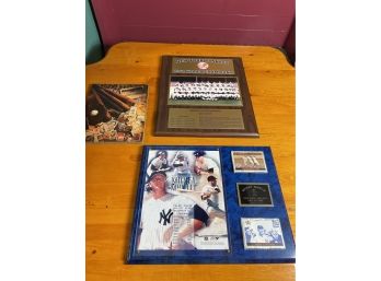 1961 NY Yankees World Series Champions Plaque, Mickey Mantle Yankees 2 Card Collector Plaque And Photo &Print